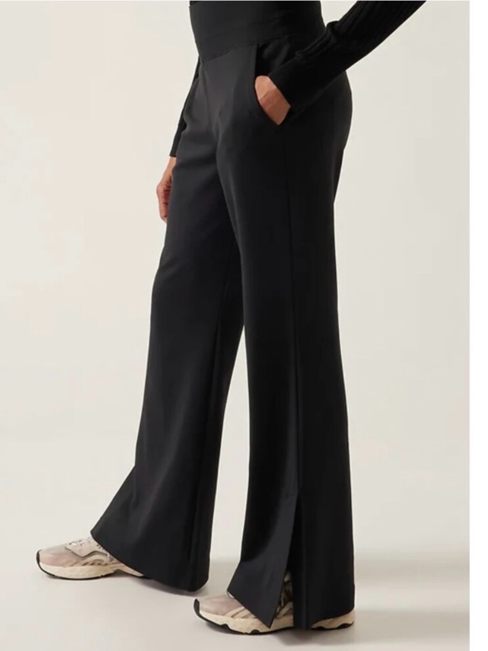 Athleta High Rise Venice Flare Pants | Black | L/P